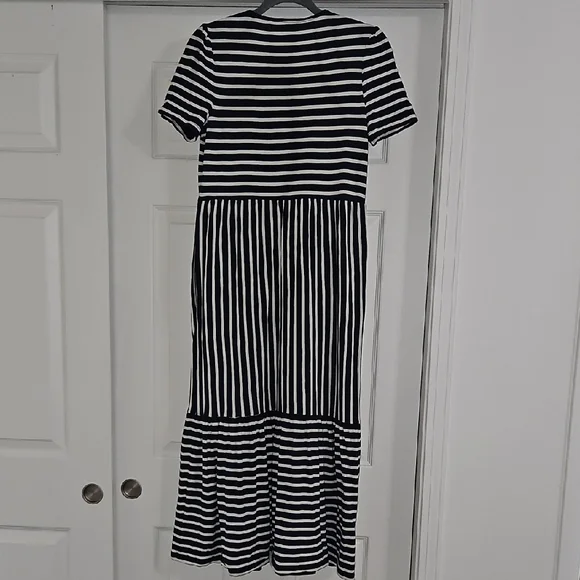 Navy And White Stripe BODEN Dress - Picture 4 of 6